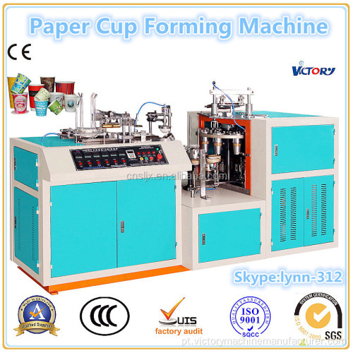 Copo de papel automático com máquina de alça